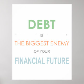 Dave Ramsey "Debt är den största fienden" Poster