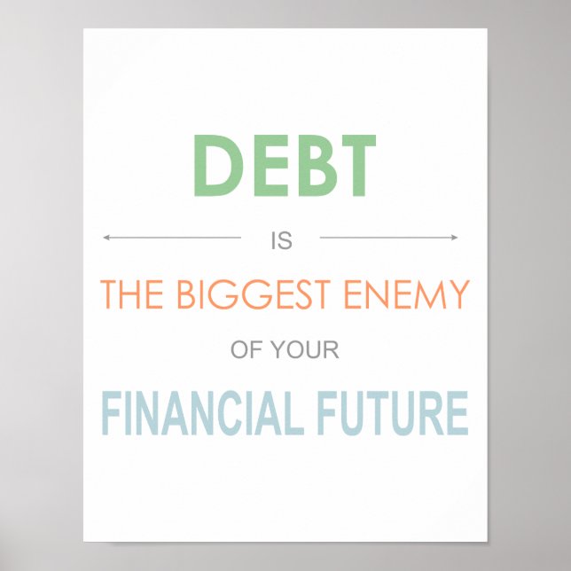 Dave Ramsey "Debt är den största fienden" Poster (Framsidan)