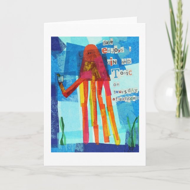 Dave tycker om en Gin och en Tonic Kort (Framsida)