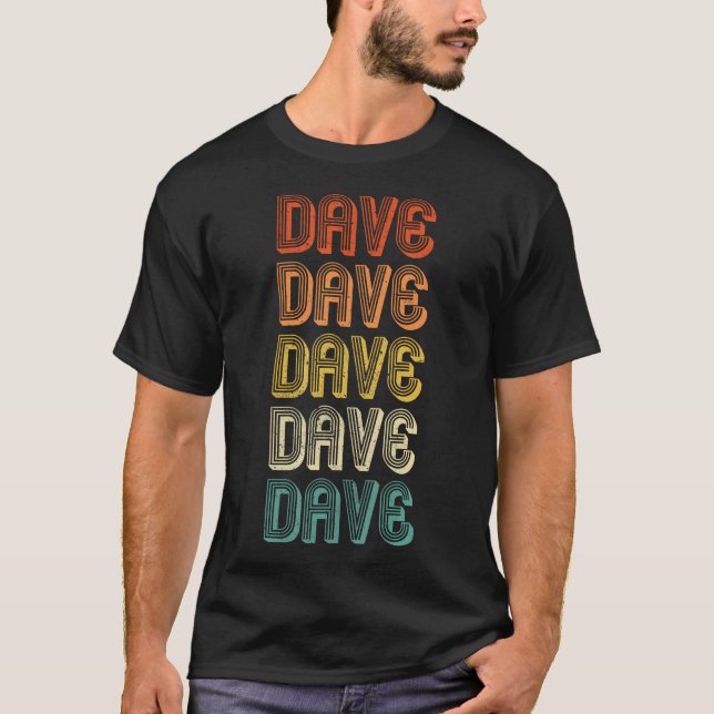 Dave Vintage Retro T Shirt (Framsida)