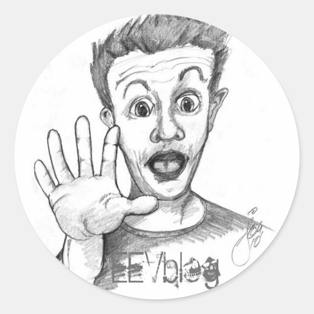 DaveHead EEVblog klistermärke (Framsida)