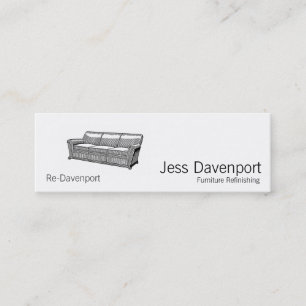 Davenport eller soffa mini visitkort