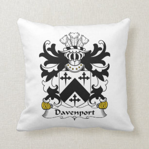 Davenport familjvapensköld kudde