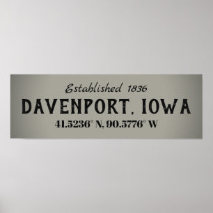 Davenport Iowa affisch