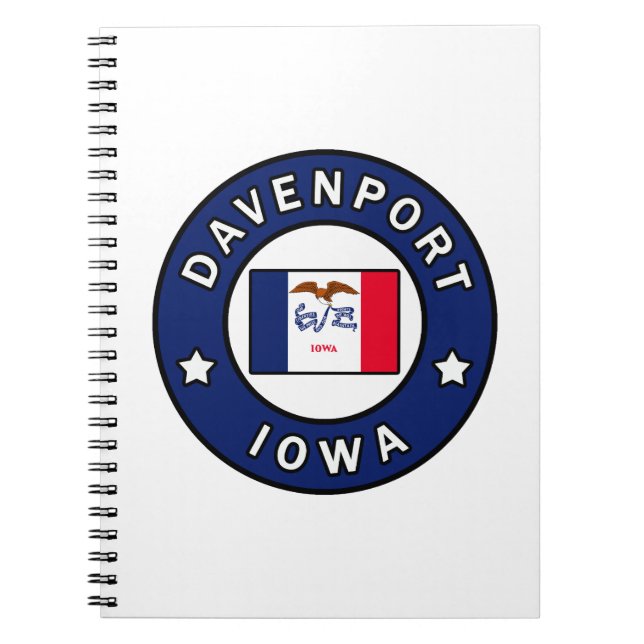 Davenport Iowa Anteckningsbok (Framsidan)