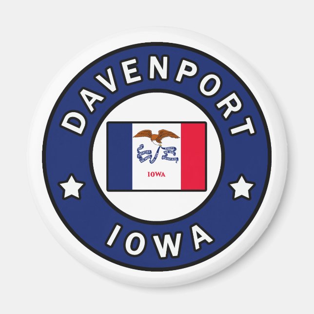 Davenport Iowa Magnet (Framsidan)
