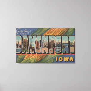 Davenport Iowa (maj) - stora brevplatser Canvastryck