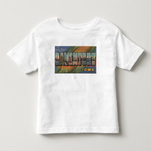 Davenport Iowa (maj) - stora brevplatser T-shirt