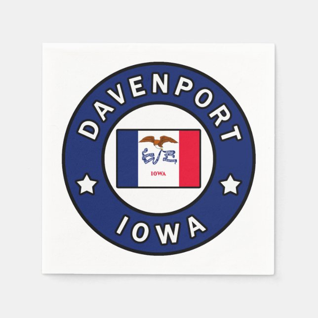 Davenport Iowa Pappersservett (Framsidan)