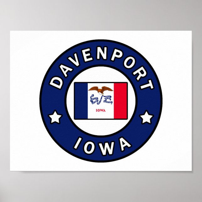 Davenport Iowa Poster (Framsidan)