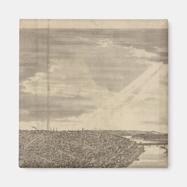 Davenport, Iowa, sett från södra västern Magnet (Framsidan)
