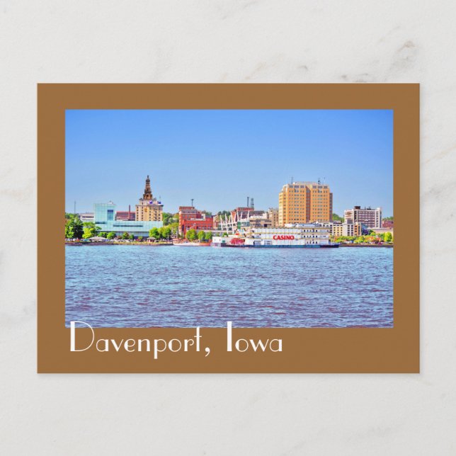 Davenport, Iowa, USA Vykort (Framsida)