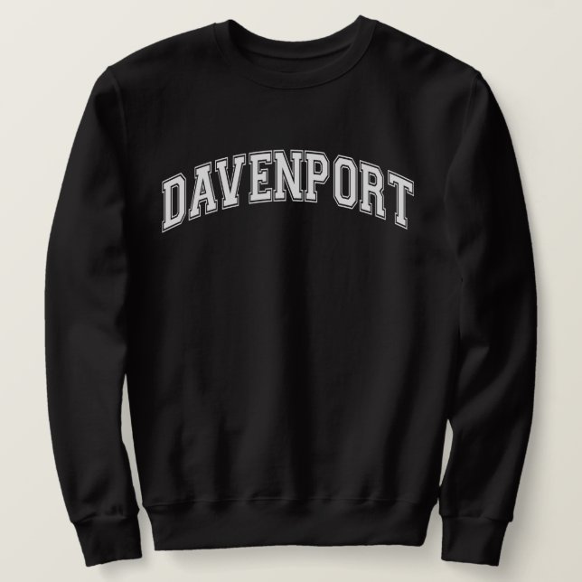 DAVENPORT Universiteten-Stil Sweater America Colle Lång Ärmad Tröja (Design framsida)