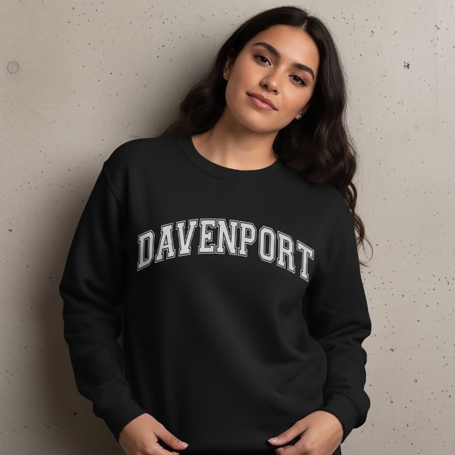 DAVENPORT Universitetsstilsvärmare Amerika College Lång Ärmad Tröja (Skapare uppladdad)