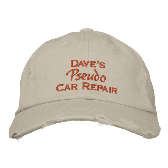 Dave's Car Repair Broderad Keps (Framsida)