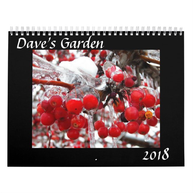 Daves kalender för trädgård 2018 (Omslag)