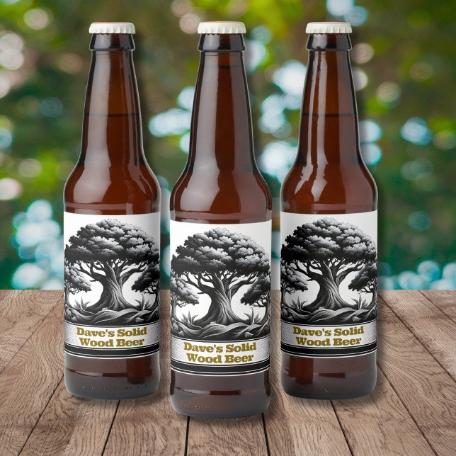 Dave's Solid Wood Beer-etikett Ölflaska Etikett (Skapare uppladdad)