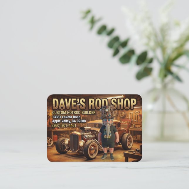 DAVES STÅNGBUTIK VISITKORT (Stående Fram)