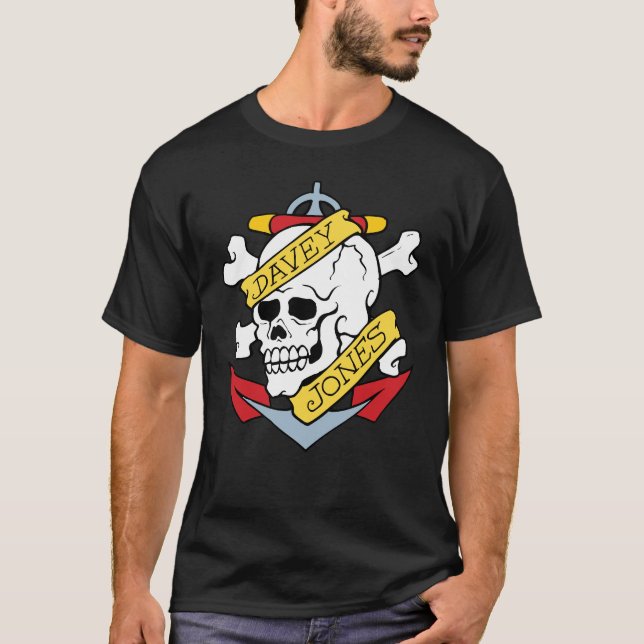 Davey Jones tatuering T-shirt (Framsida)