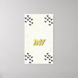 Davi, nome pessoal de caligrafia desenhada à mão canvastryck