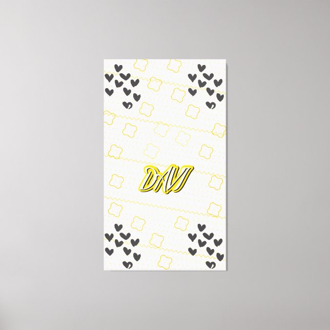 Davi, nome pessoal de caligrafia desenhada à mão canvastryck (Framsida)