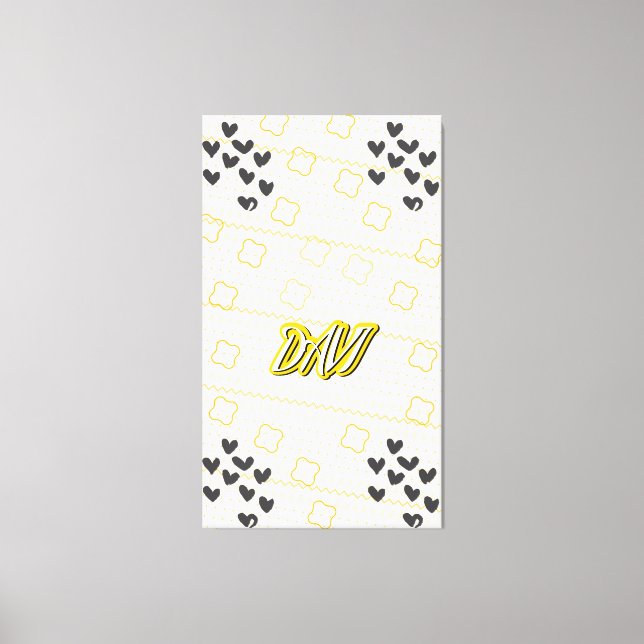 Davi, nome pessoal de caligrafia desenhada à mão canvastryck (Framsida)