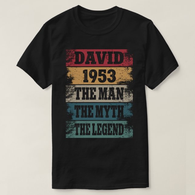 David 1953 69 år Funny 69:e födelsedagens Dekorati T Shirt (Design framsida)