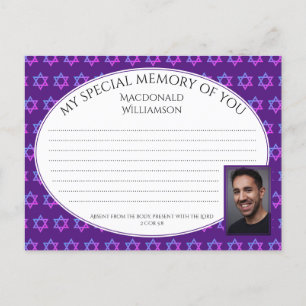David A MEMORY Photo Card Vykort