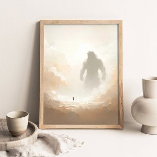 David and Goliath, Bible Painting, Christian Art,  Poster