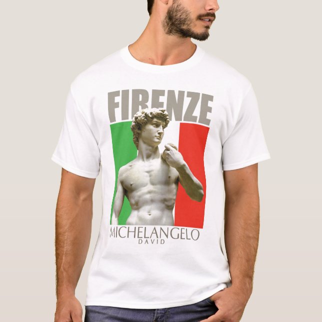 David av den Michelangelo tshirten Tee Shirt (Framsida)
