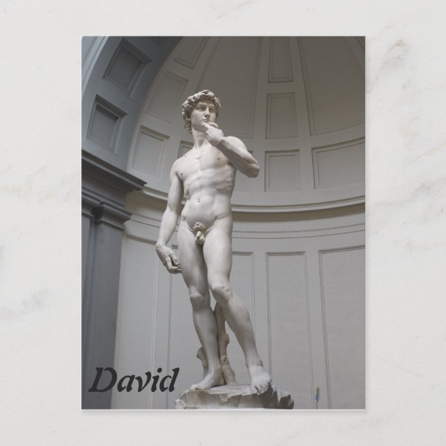 David av Michelangelo- Florence Vykort (Framsida)