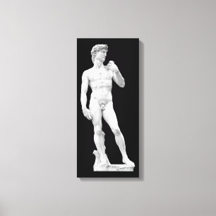 David av Michelangelo slogg in kanfas Canvastryck