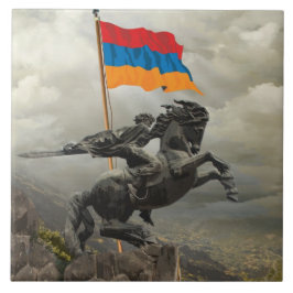 David av Sassoun belägger med tegel Kakelplatta