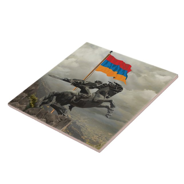 David av Sassoun belägger med tegel Kakelplatta (Sidan)