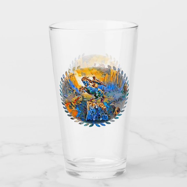David av Sassoun Glass Kopp (Framsida)
