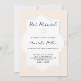 David bat mitzvah moderna konst inbjudningar