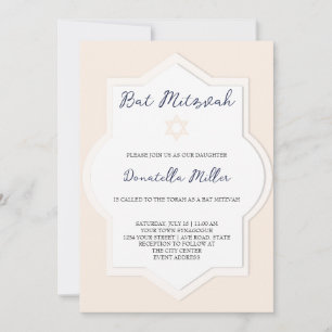 David bat mitzvah moderna konst inbjudningar