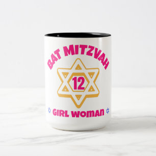 David bat mitzvah moderna stjärna Två-Tonad mugg
