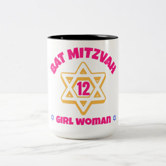 David bat mitzvah moderna stjärna Två-Tonad mugg