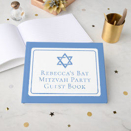 David bat mitzvah Party Light Blue Star Gästböcker