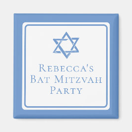David bat mitzvah Party Light Blue Star Magnet