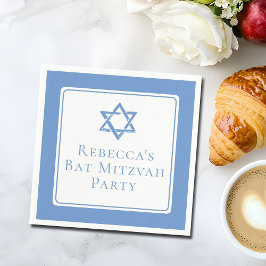 David bat mitzvah Party Light Blue Star Pappersservett