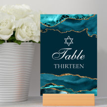 David bat mitzvah Party Teal Guld Star