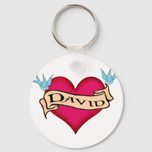 David - beställnings- hjärtatatueringT-tröja & Nyckelring