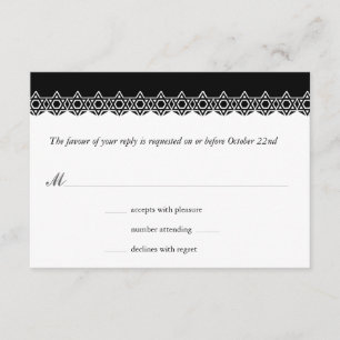 David Black Pub Mitzvah Reply Scalloped Star OSA Kort