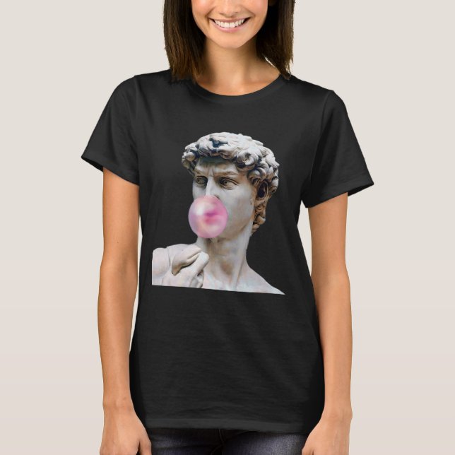 David Blowing Rosa Gum T Shirt (Framsida)