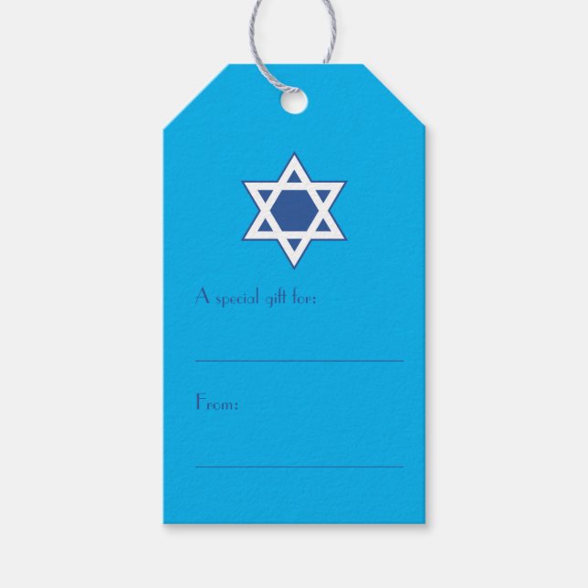 David Blue and White Star Presentetikett (Framsidan)