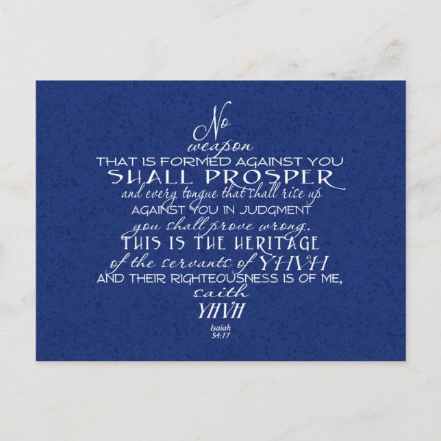 David Blue - No Weapon Star Vykort (Framsida)