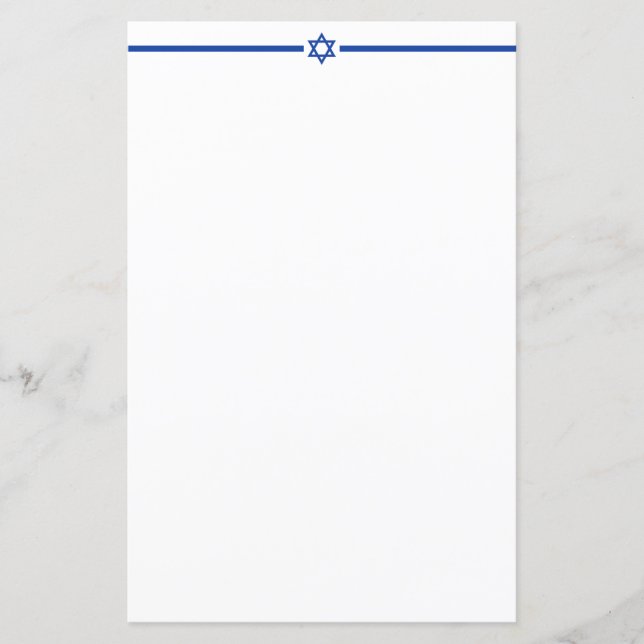 David Blue White Stationery Letterhead (Framsida)