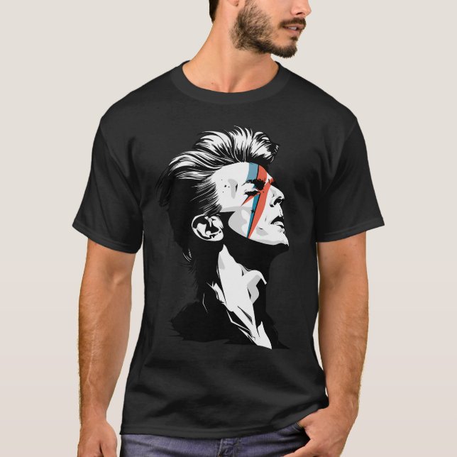 David Bowie STARMAN vektorgrafik T Shirt (Framsida)